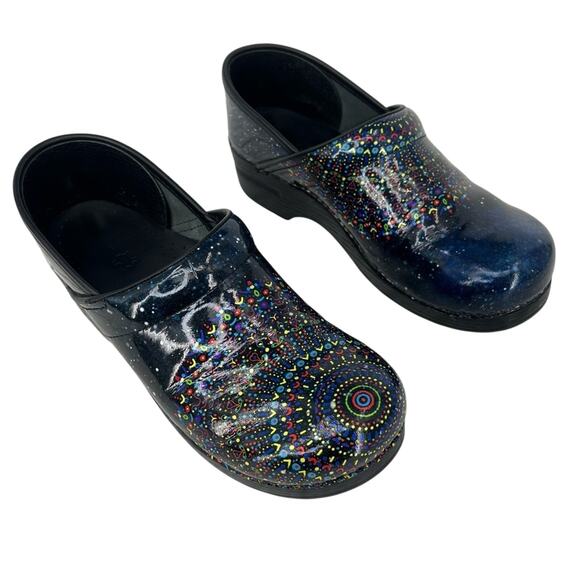 Dansko shoes 41 professional twin tranquility slip on patent leather clogs blue - Picture 1 of 13